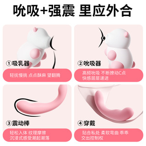 Vibrateur avec fonction d'aspiration et de vibration pour femmes, masseur pour adultes, 34 par boîte - Product Image 4