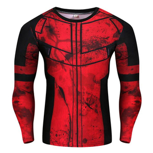 เสื้อแรชการ์ดคอกลมแขนยาวแบบซับลิเมชั่นคุณภาพสูงสำหรับผู้ชาย ผลิตจากวัสดุโพลีเอสเตอร์ผสมสแปนเด็กซ์ที่เป็นมิตรต่อสิ่งแวดล้อม บริการ OEM ขั้นต่ำในการสั่งซื้อน้อย - Product Image 1