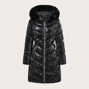 <b>Women's</b> Mid Length Hooded Padded <b>Coat</b> With Detachable Fluffy Trim Down Parka Puffer <b>Coat</b> Manteau Duvet - Product Image 4