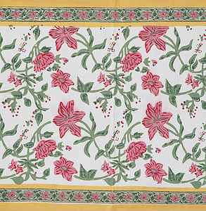 Juego de servilletas de algodón con estampado de bloques hechos a mano, mantel floral personalizado para uso doméstico y en fiestas, llega a la India - Product Image 3