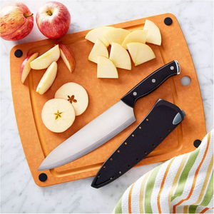 Couteau de chef en acier inoxydable durable avec manche en bois ergonomique pour une prise en main confortable, pour droitiers, multi-usages et écologique - Product Image 6