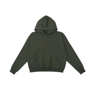 Sweat à capuche lavé à l'acide en coton 400gsm avec logo personnalisé et serviette brodée Technique de vêtement teint Épaule tombante Sweats à capuche épais vieillis - Product Image 1