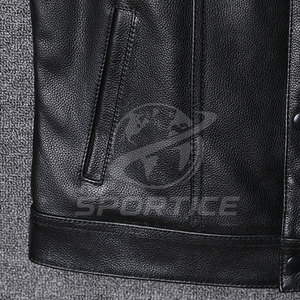 Classic <b>Men's</b> Genuine Leather Sleeveless <b>Vest</b> Winter Eco-Friendly Breathable Casual Front Button Closure Comfortable Fit - Product Image 6