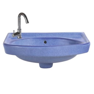 Lavabo de baño de cerámica cuadrado rectangular de lujo lavabo de pedestal moderno de pie para hotel y baño simple y elegante - Product Image 1