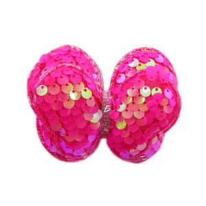 Confezione da 4 fiocchi per capelli con design a farfalla scintillante e giarrettiera, accessori eleganti per acconciature - Product Image 6