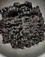 Extensions de cheveux humains indiens vierges 100 % naturels Funmi, mèches douces tissées bouclées pour style Pixie, pour les fournisseurs