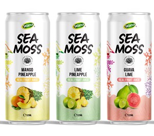 Jus de Guava et de Lime à la Mousse de Mer de Qualité Supérieure 320ml en Canette d'Aluminium, Prêt à Boire, OEM ODM, Marque Privée, Fournisseur Vietnamien - Product Image 2