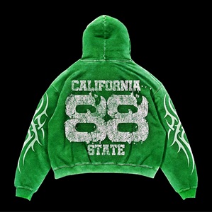 Proveedores personalizados para Hodiee Raw Hem DTG Impreso Lavado Vintage Alta calidad Alto Gsm Desgastado Boxy Recortado en blanco Hombres Sudaderas con capucha - Product Image 6