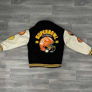 Veste universitaire personnalisée, brodée, en soie, imperméable, réversible, streetwear unisexe - Product Image 5