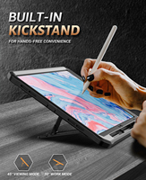 Étui robuste pour tablette iPad 10e génération 10,9 pouces 2022, coque hybride antichoc en TPU et PC avec support pour stylet, noir
