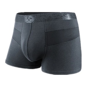 กางเกงในบ็อกเซอร์ขาสั้นสำหรับผู้ชายกางเกงโมดอลผ้าตาข่ายระบายอากาศได้ดีสีพื้นกางเกงในถุงนูนรูปตัวยูสำหรับผู้ชาย - Product Image 5