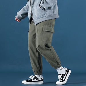 Pantalones de chándal holgados de nueve puntos simples a la moda informal de verano para hombre, pantalones de cintura ultrafina, pantalones para hombre - Product Image 3