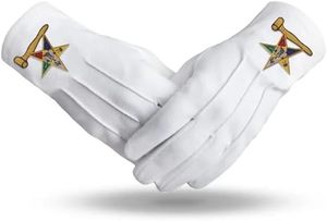 Guantes Masónicos Bordados del Rito Escocés de 32 Grados, Unisex, Elásticos, Suaves, Transpirables, Servicio OEM, Masónicos, para Exteriores, hasta el Codo - Product Image 6