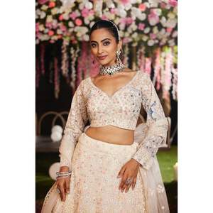 Lehenga choli ชุดปาร์ตี้ lehenga สำหรับผู้หญิงกระโปรงเจ้าสาวชุดอินเดียเสื้อของขวัญแต่งงาน - Product Image 2