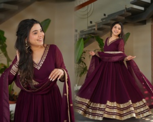 Última colección Evergreen Designer Outfit Faux Blooming Kurti Pant & Dupatta con bordado Zari Lentejuelas Trabajo Mujer Moda - Product Image 2