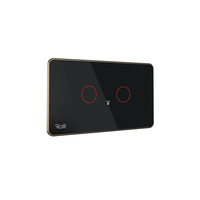 Interruptor de pared táctil de doble interruptor de diseño duradero con conexión WIFI y control para Smart Home