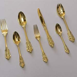 Decorative floral stem metal cutlery <b>set</b> designed for elegant <b>tea</b> <b>parties</b> cultural gatherings and holiday dinners - Product Image 5