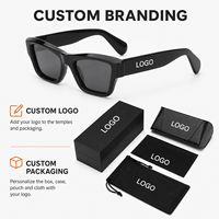 Lunettes de soleil rectangulaires Mellume Chic Premium avec logo personnalisé, monture épaisse en acétate, verres polarisés TAC pour hommes et femmes