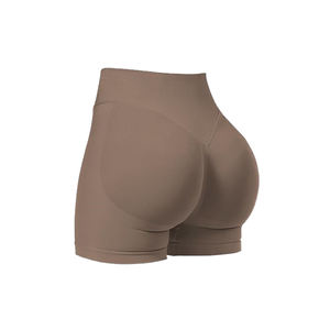 2025 Short de sport personnalisé à la mode Sports Fitness Workout Yoga Couleur unie et sublimé Plus Size en Spandex/Nylon - Product Image 6