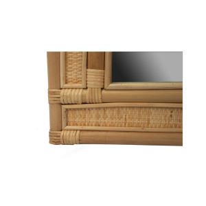 Espejos Mulya Más Vendidos, Espejo Redondo de Estilo Tradicional para Montar en la Pared, Madera de Ratán Natural Marrón Claro, Año Nuevo - Product Image 5