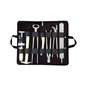 Kit complet de maréchal-ferrant ensemble d'outils de coupe de sabot en acier inoxydable Kit de maréchal-ferrant professionnel pour le ferrage de chevaux et les soins Kit de maréchal-ferrant - Product Image 1