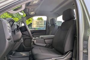 GMC Sierra 2500HD Pro AWD Turbo 2024 d'occasion impeccable avec jantes en alliage foncé, sièges en cuir, régulateur de vitesse adaptatif, démarrage à distance, Bluetooth, pick-up automatique - Product Image 5