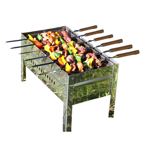 <b>BBQ</b> Grill Skewer Custom Factory Price Bulk Order Stainless Steel Non-stick Kitchen Metal <b>Tools</b> - Product Image 2