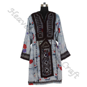 BDR064 Vintage Balochi Tribal Ethnique À La Main Kuchi Robe Bohème Unique Robe Vintage À La Main Bohème Banjara Baluchi Robe - Product Image 5