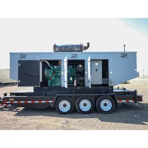 Groupe électrogène diesel industriel triphasé d'occasion 400 kW, démarrage automatique, 1800 tr/min, 277/480 V, sur remorque, pour alimentation de secours - Product Image 4