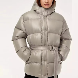 Offre Spéciale brillant épais chaud hiver recadrée doudoune grande taille manteau Streetwear classique fermeture éclair femmes bouffant veste à capuche - Product Image 1