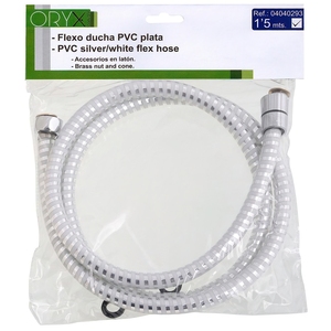 Tubo doccia in PVC bianco/argento 1,50 metri - Product Image 2