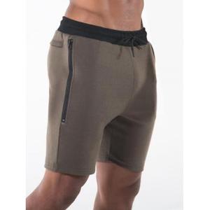 Bermudas décontracté taille moyenne pour hommes, respirant, écologique, tricoté en polyester, fermeture à cordon solide, service OEM disponible - Product Image 2