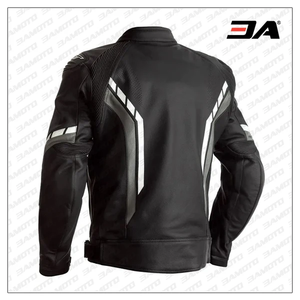 Chaqueta de Motociclismo para Hombre Vanucci, Cuero Genuino de Vaca, Equipo de Protección Nivel 2 CE con Soporte para la Espalda - Product Image 2