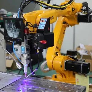 1000W 1500W 2000W Automatic 6 Axis Robot Arm Fiber Laser Robotic Welding Machine For Corner Welding