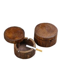 Cendrier à cigares rond en bois durable et lourd pour l'extérieur Décoration écologique pour la maison et le bureau par F.S. International - Product Image 3