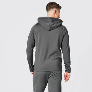 Sudadera con capucha de algodón 100% pesado de felpa francesa con cremallera completa para hombre, bordado personalizado, OEM, invierno, venta al por mayor - Product Image 3