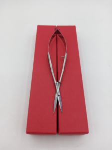 Ciseaux professionnels en acier inoxydable mat argenté pour sourcils, ciseaux de style professionnel pour salon - Product Image 2