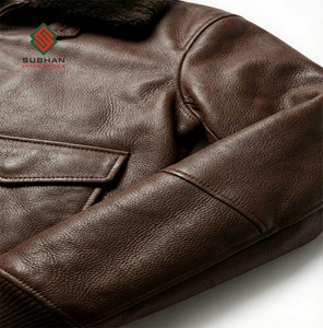 Blouson aviateur en cuir pour homme fait à la main A-2 |   Veste en cuir synthétique |   Veste décontractée d'aviateur vintage |   Vêtements d'extérieur rétro |   Offrez-lui un cadeau - Product Image 5