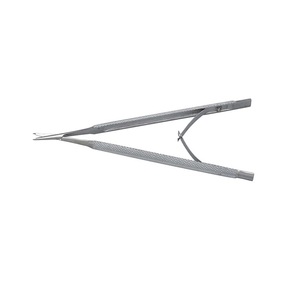 Porte-aiguilles ciseaux 14 cm à mâchoires droites lisses, manuel, en acier inoxydable, BEST CARE INTERNATIONAL, instrument chirurgical général - Product Image 1