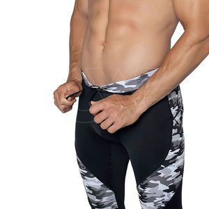 2024 hommes professionnel de haute qualité Compression Leggings en gros léger confortable taille moyenne impression tissu vêtements de sport - Product Image 3