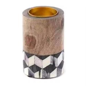 Portavelas de madera decorativo para mesa de casa, portavelas de Material de madera de calidad de lujo, candelabro decorativo de diseñador admirable - Product Image 4