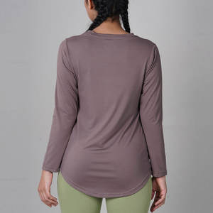 Nuevo diseño Fitness Mujeres Compresión Entrenamiento Top Fitness Camisetas de manga larga Venta caliente Toda la temporada - Product Image 2