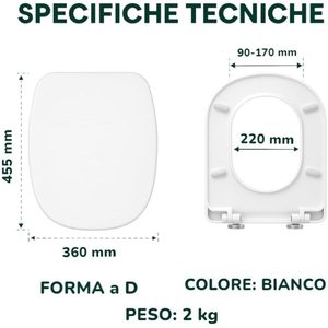 Asiento de Inodoro Universal en Forma de D HM de Fácil Instalación, 44.5x36cm, Blanco Leche, Cierre Suave, Polipropileno, Liberación Rápida, Material de Urea - Product Image 6