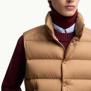 Factory Made High Quality Premium Winter Insulated Waterproof Windproof Breathable Canvas Puffer <b>Vest</b> <b>Men</b> Eco-Friendly Quilted - Product Image 6