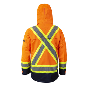 Conjunto de Chaqueta y Pantalón de Trabajo de Alta Visibilidad, Reflectante, Resistente al Agua, de Poliéster, con Múltiples Bolsillos, Duradero y Seguro - Product Image 5