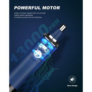 Recortadora de Vello Facial y de Cejas Profesional Recargable por USB, IPX7, con Pantalla LED, para Hombres y Mujeres, Indolora, para RV - Product Image 6