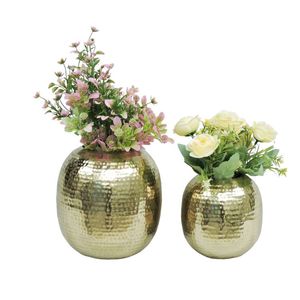 Vase à fleurs en métal de luxe moderne fabriqué à la main Vase d'art décoratif pour la décoration de table de bureau au prix de gros - Product Image 4