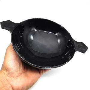 Tazón para Servir Ensaladas de Cuerno Pulido Único, Acabado Texturizado Natural, Estilo Clásico, Decoración para Fiestas, Ecológico, No Tóxico - Product Image 2