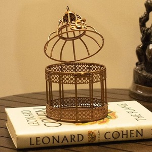 Round Shape Metal Brass Candle <b>Holders</b> Lanterns and Candle Stand Set for Wedding Dinner Table Decor - Product Image 2