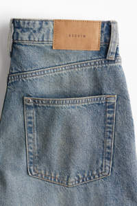 กางเกงยีนส์เอวสูงสำหรับผู้หญิงกางเกงยีนส์ทรงแบ็กกี้ไซส์ใหญ่พิเศษสีฟ้าแบบกำหนดเองใหม่ - Product Image 3